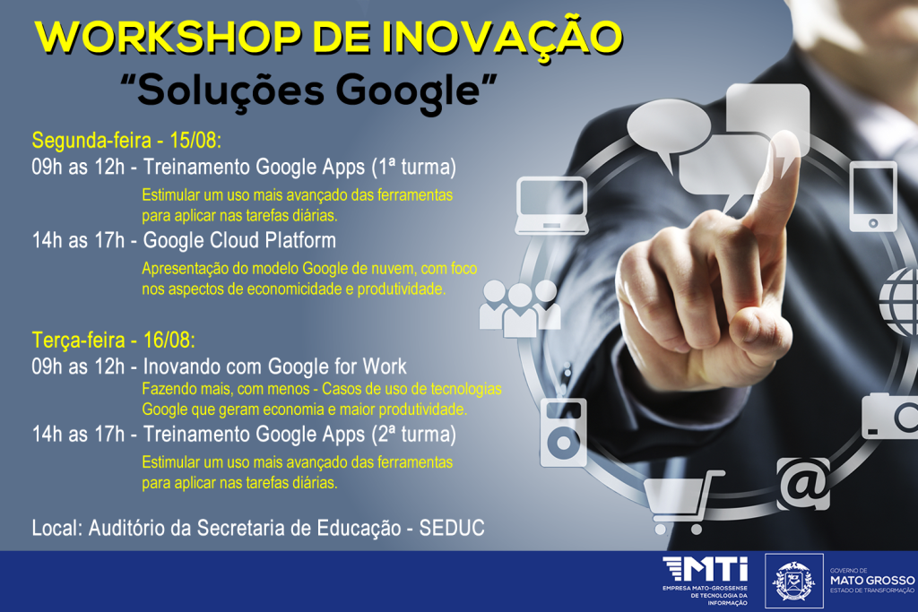 Workshop de Inovação terá foco no uso de ferramentas da Google