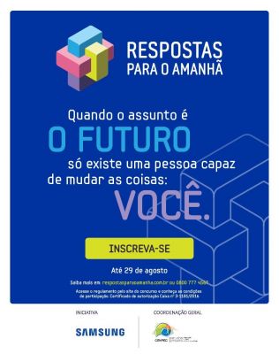 Prêmio Respostas Para o Amanhã está com inscrições abertas